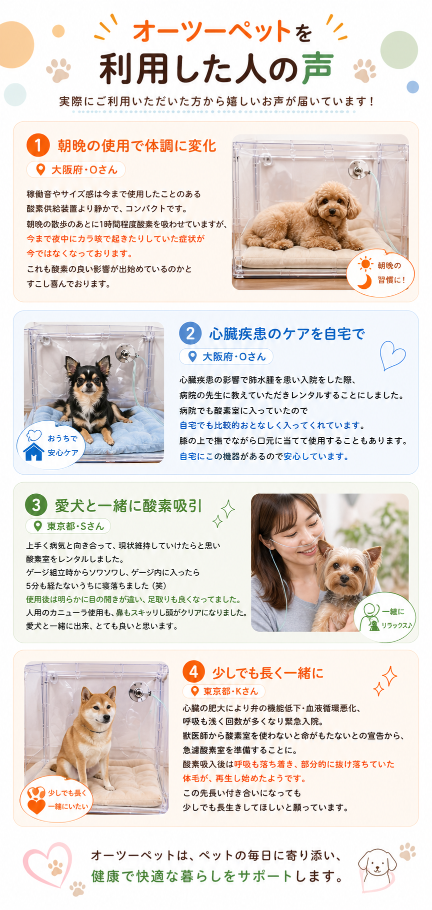 ペット（犬/猫）の酸素室レンタル料金はいくら？5社比較と購入の総額